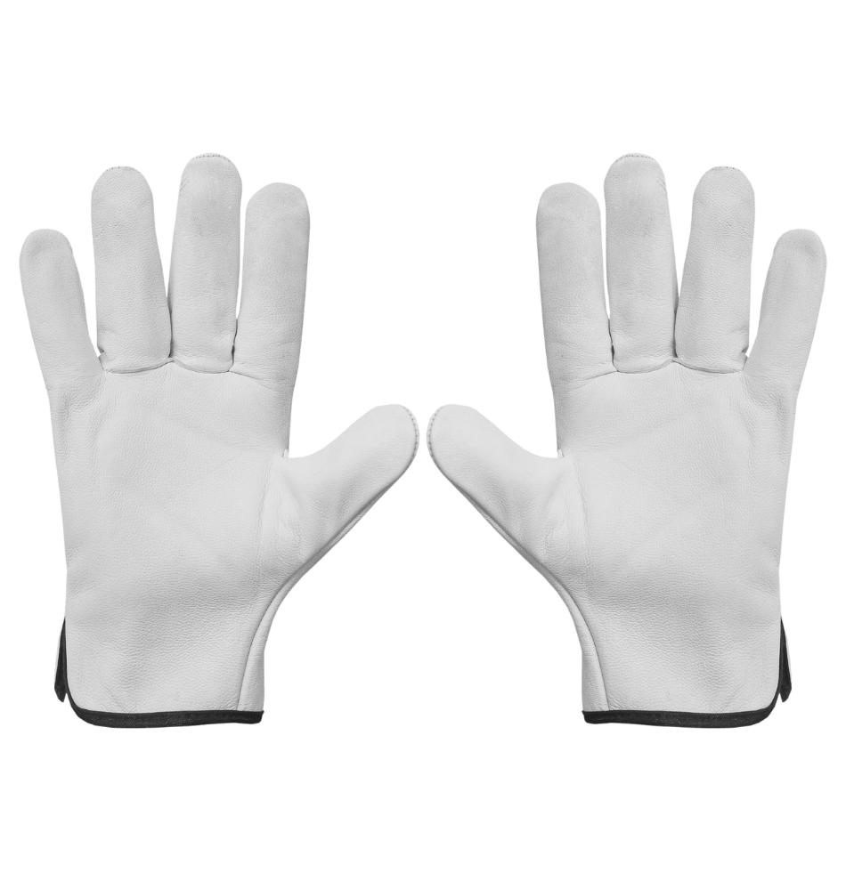 Large Goatskin Leather Work Gloves by FIRM GRIP (Lot Of 2) - The